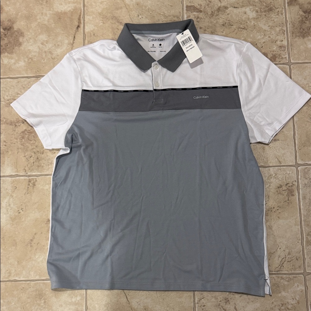 Calvin Klein Men's Two-Tone Polo Shirt